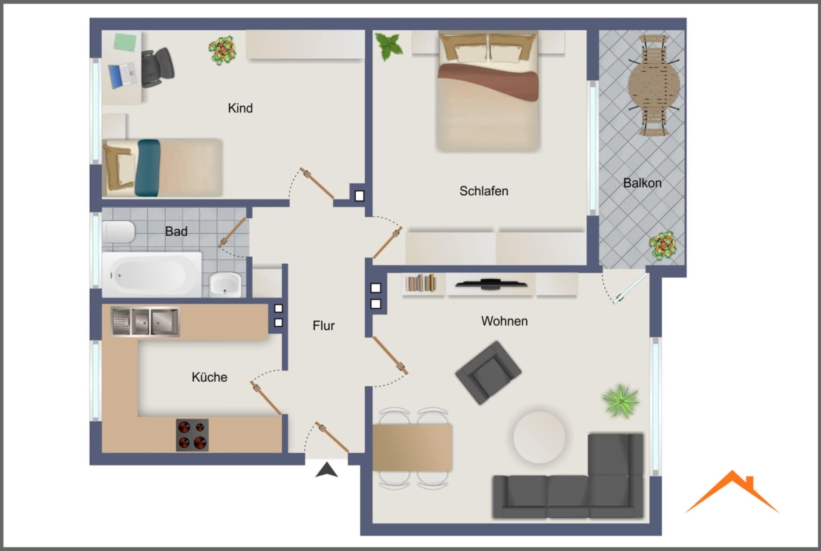 Grundriss Whg. 11