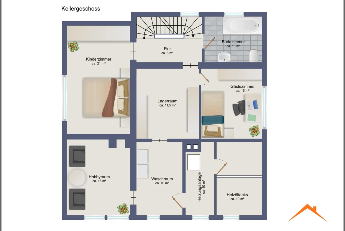 Grundriss KG 