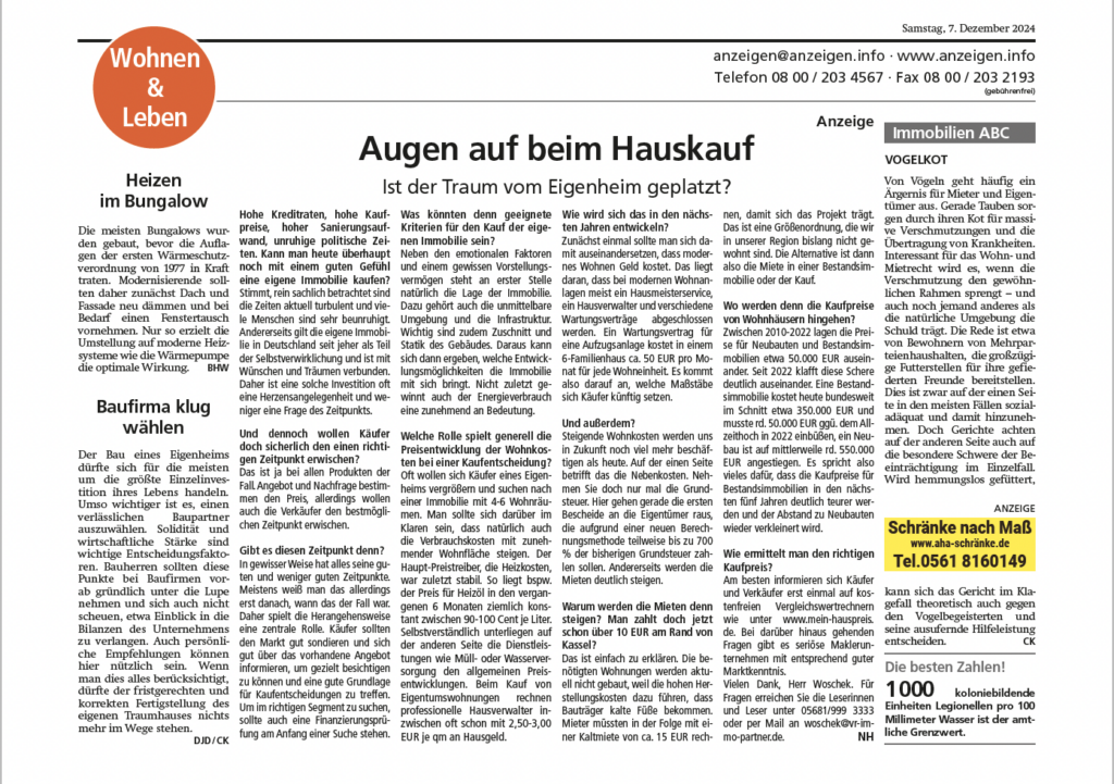 Augen auf beim Hauskauf!