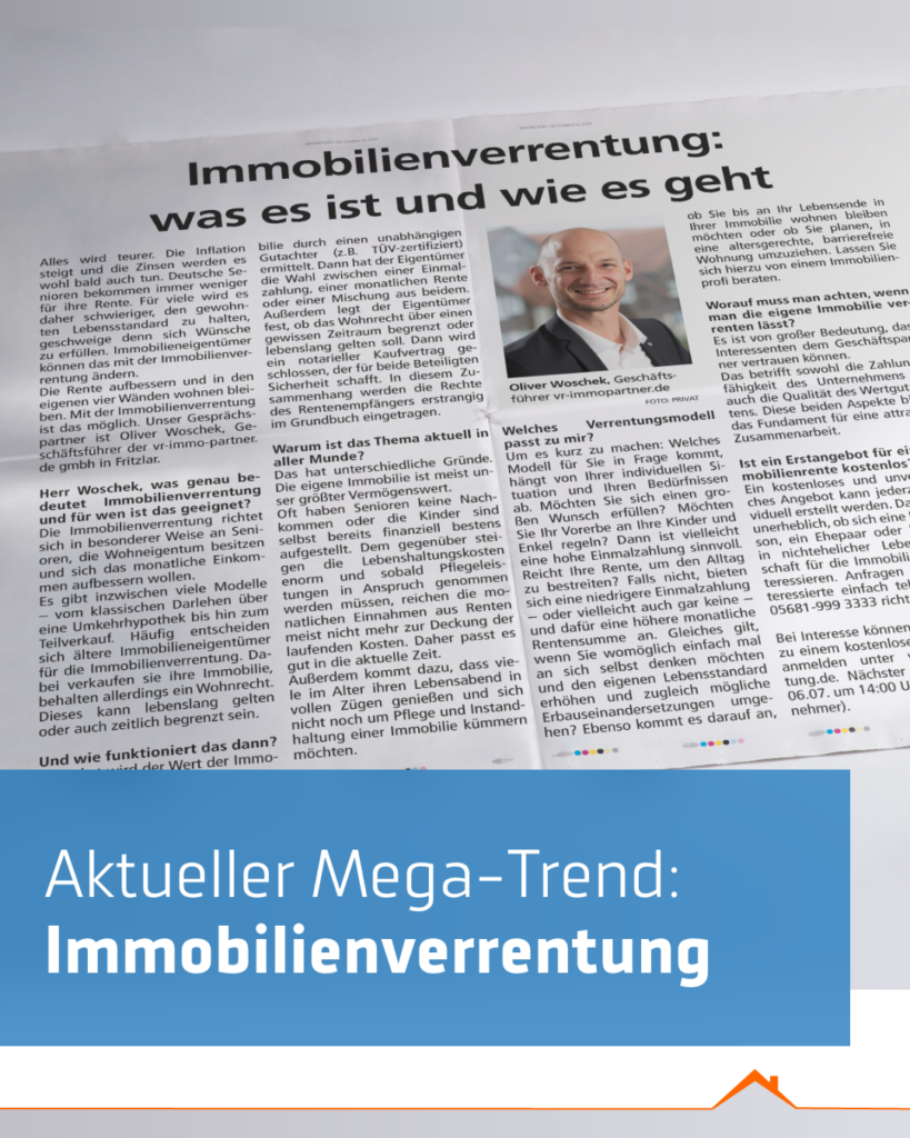 Immobilienverrentung: was es ist und wie es geht