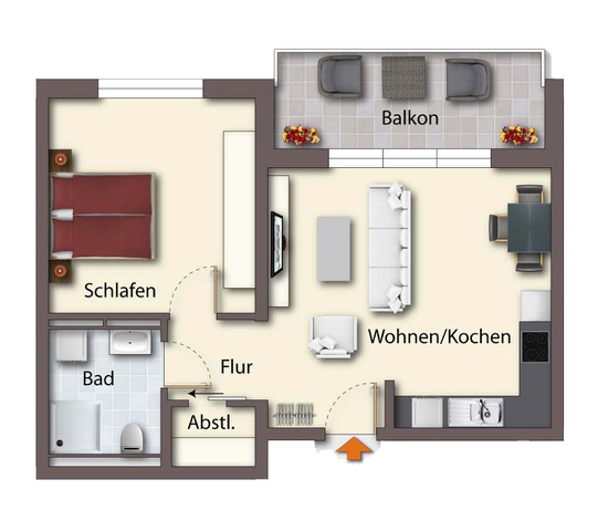 Grundriss Haus 1 Mitte